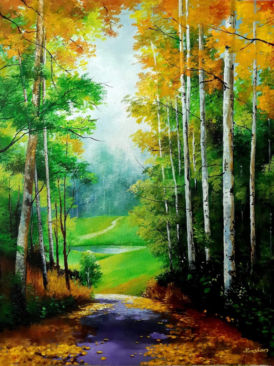 Birch forest by Harshan
