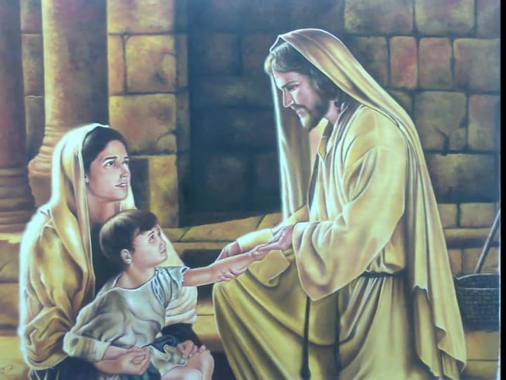 Jesus heals by Harshan
