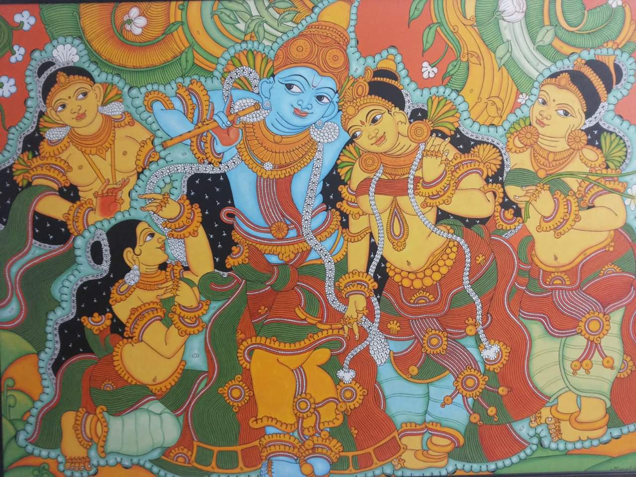 Krishna mural by Harshan
